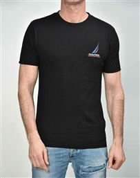 Nautica Ανδρικό T-shirt Μαύρο με Λογότυπο από το SportsFactory