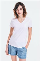 Nautica Γυναικείο T-shirt Λευκό με Λαιμόκοψη V από το Notos