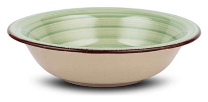 Nava Lines Πιάτο Βαθύ Κεραμικό Oil Green με Διάμετρο 22cm