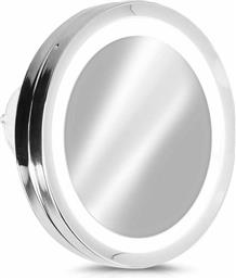 Navaris Magnifying Mirror with LED Lighting and Suction Cup Silver