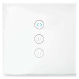 Nedis Wi-Fi Smart Wall Switch Χωνευτός Διακόπτης Τοίχου Αφής Wi-Fi Ρολών Τριπλός με Πλαίσιο Λευκός