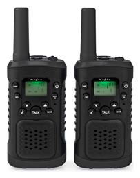 Nedis WLTK0610BK Walkie Talkie με Μονόχρωμη Οθόνη Σετ 2τμχ