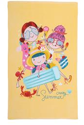 Nef-Nef Crazy Summer Girls Παιδική Πετσέτα Θαλάσσης Κίτρινη 120x70εκ. από το Designdrops