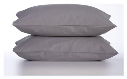 Nef-Nef Homeware Basic Σετ Μαξιλαροθήκες με Φάσα 52x72εκ. 726 Light Grey