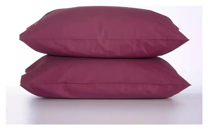 Nef-Nef Homeware Basic Σετ Μαξιλαροθήκες με Φάσα Bordo 52x72εκ. από το Aithrio