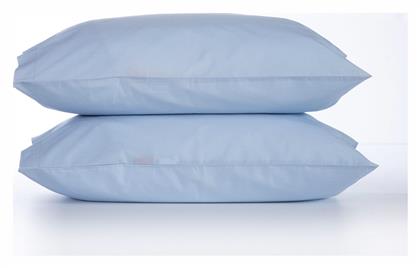 Nef-Nef Homeware Basic Σετ Μαξιλαροθήκες με Φάσα Light Blue 52x72εκ.