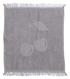 Nef-Nef Homeware Cherry Ποτηρόπανο από 100% Βαμβάκι σε Γκρι Χρώμα 50x50cm