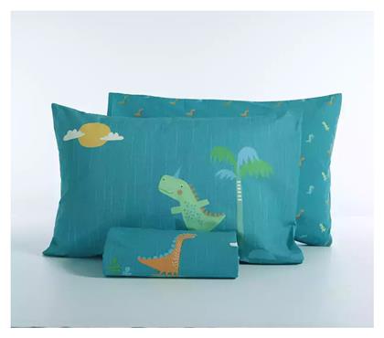 Nef-Nef Homeware Dinos On Wheels Σετ Παιδική Παπλωματοθήκη Βαμβακερή Πράσινη