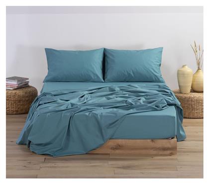 Nef-Nef Homeware Διπλό 140x200+30εκ. με Λάστιχο Basic Πετρόλ