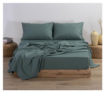 Nef-Nef Homeware Διπλό 140x200+30εκ. με Λάστιχο Basic Πράσινο