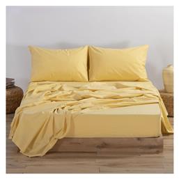 Nef-Nef Homeware Διπλό 140x200+30εκ. με Λάστιχο Basic Yellow