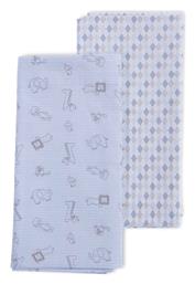 Nef-Nef Homeware Favorite Toys Σετ Βρεφικά Σεντόνια Λίκνου Βαμβακερά Γαλάζια 70x120εκ. 2τμχ
