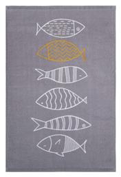 Nef-Nef Homeware Fish Style Grey Ποτηρόπανο από 100% Βαμβάκι σε Γκρι Χρώμα 40x60cm από το Designdrops