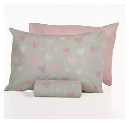 Nef-Nef Homeware Hearts Σετ Παιδική Παπλωματοθήκη Γκρι