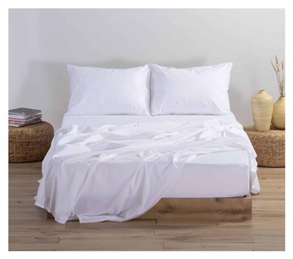 Nef-Nef Homeware Ημίδιπλο 120x200+30εκ. με Λάστιχο Basic 200 White