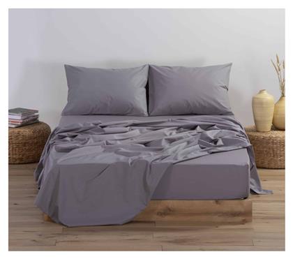 Nef-Nef Homeware Ημίδιπλο 120x200+30εκ. με Λάστιχο Basic 726 Light Grey