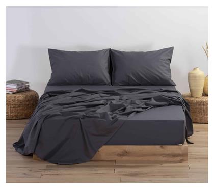 Nef-Nef Homeware Ημίδιπλο 120x200+30εκ. με Λάστιχο Basic 727 Dark Grey