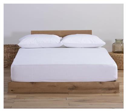 Nef-Nef Homeware King Size 180x200+35εκ. με Λάστιχο Jersey 200 White