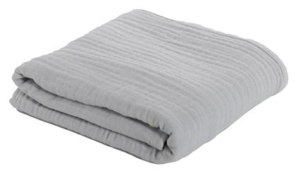 Nef-Nef Homeware Κουβέρτα Αγκαλιάς & Λίκνου Whisper Βαμβακερή Grey 80x110cm