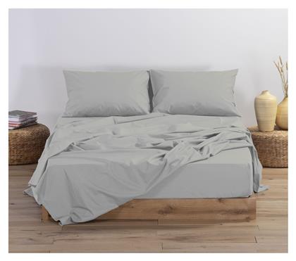 Nef-Nef Homeware Μονό 100x200+30εκ. με Λάστιχο Basic Silver Grey
