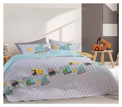 Nef-Nef Homeware Παιδικό Κουβερλί Ημίδιπλο Fun At Work Γκρι 180x240εκ.