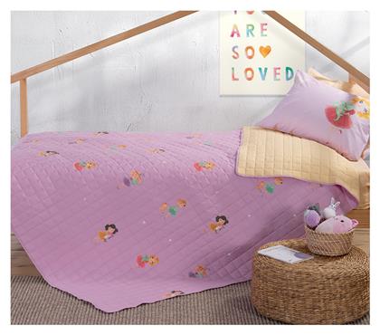 Nef-Nef Homeware Παιδικό Κουβερλί Μονό Sweet Little Girls Ροζ 180x240εκ.