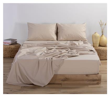 Nef-Nef Homeware Σεντόνι Υπέρδιπλο 240x270εκ. Basic 730 Beige