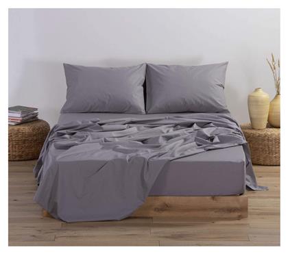 Nef-Nef Homeware Σεντόνι Μονό 170x270εκ. Basic 726 Light Grey