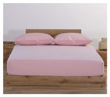 Nef-Nef Homeware Σεντόνι Μονό με Λάστιχο 100x200+30εκ. Jersey 1018 Pink