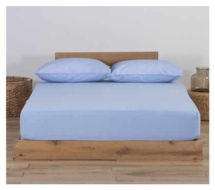 Nef-Nef Homeware Σεντόνι Μονό με Λάστιχο 100x200+30εκ. Jersey 564 Sky