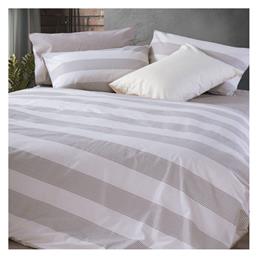 Nef-Nef Homeware Σετ 100x200+35εκ. με Λάστιχο Casual Stripe Ecru