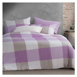 Nef-Nef Homeware Σετ 200x270εκ. Casual Check Mauve