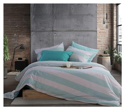 Nef-Nef Homeware Σετ Διπλό 4τμχ 200x270εκ. Casual Stripe Πετρόλ