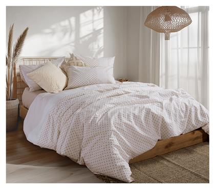 Nef-Nef Homeware Σετ Υπέρδιπλο 4τμχ 160x200+35εκ. με Λάστιχο Μπεζ