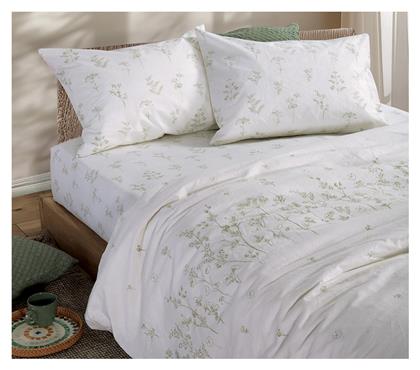 Nef-Nef Homeware Σετ Υπέρδιπλο 4τμχ 160x200+35εκ. με Λάστιχο Εκρού