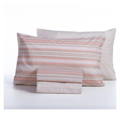 Nef-Nef Homeware Σετ Υπέρδιπλο 4τμχ 160x200+35εκ. με Λάστιχο Quantro Μπεζ από το Aithrio