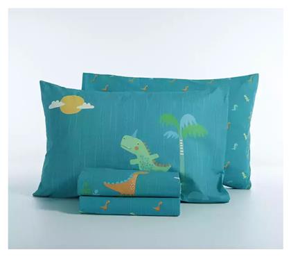 Nef-Nef Homeware Σετ Σεντόνια Μονά Βαμβακερά Dinos On Wheels 170x260cm