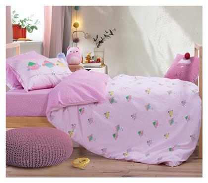 Nef-Nef Homeware Σετ Σεντόνια Μονά Βαμβακερά Tweet So Sweet-Lovely 170x260cm