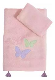 Nef-Nef Homeware Σετ Βρεφικές Πετσέτες 2τμχ Wings of Joy Ροζ Βάρους 420gr/m²