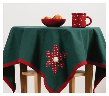 Nef-Nef Homeware Snowflake Χριστουγεννιάτικο Τραπεζομάντηλο Υφασμάτινο Μ100xΠ100εκ.