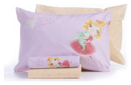 Nef-Nef Homeware Sweet Little Girls Σετ Σεντόνια Μονά Βαμβακερά Lilac 170x260cm 3τμχ