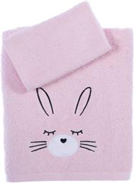 Nef-Nef I Love Bunnies Σετ Βρεφικές Πετσέτες 2τμχ Ροζ Βάρους 360gr/m²
