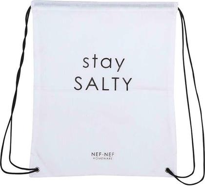 Nef-Nef Stay Salty Τσάντα Θαλάσσης Πλάτης Λευκή από το Designdrops