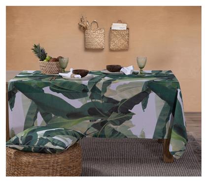 Nef-Nef Homeware Τραπεζομάντηλο Βαμβακερό Tropicana Green 180x180εκ.