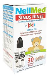 NeilMed Sinus Rinse Kids Starter Kit Σύστημα Ρινικών Πλύσεων για Παιδιά 30τμχ