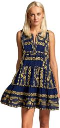 Nema Resort Wear 141072001 Mini Καλοκαιρινό All Day Φόρεμα Βαμβακερό Navy Μπλε από το Optimum Outfit