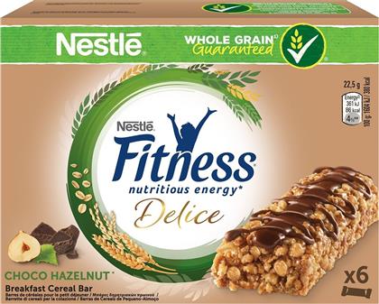 Nestle Fitness Delice Μπάρα Δημητριακών με Chocolate & Hazelnut (6x22.5gr) 135gr Κωδικός: 15724596 από το ΑΒ Βασιλόπουλος