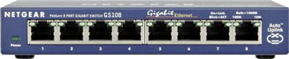 NetGear GS108GE Unmanaged L2 Switch με 8 Θύρες Gigabit (1Gbps) Ethernet από το e-shop