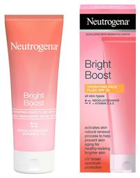 Neutrogena Bright Boost Hydrating Λεπτόρρευστη Κρέμα Προσώπου Ημέρας με SPF30 για Αντιγήρανση με Βιταμίνη C 50ml από το Pharm24