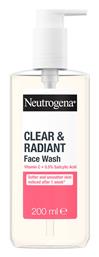 Neutrogena Clear & Radiant Gel Καθαρισμού Προσώπου 200ml